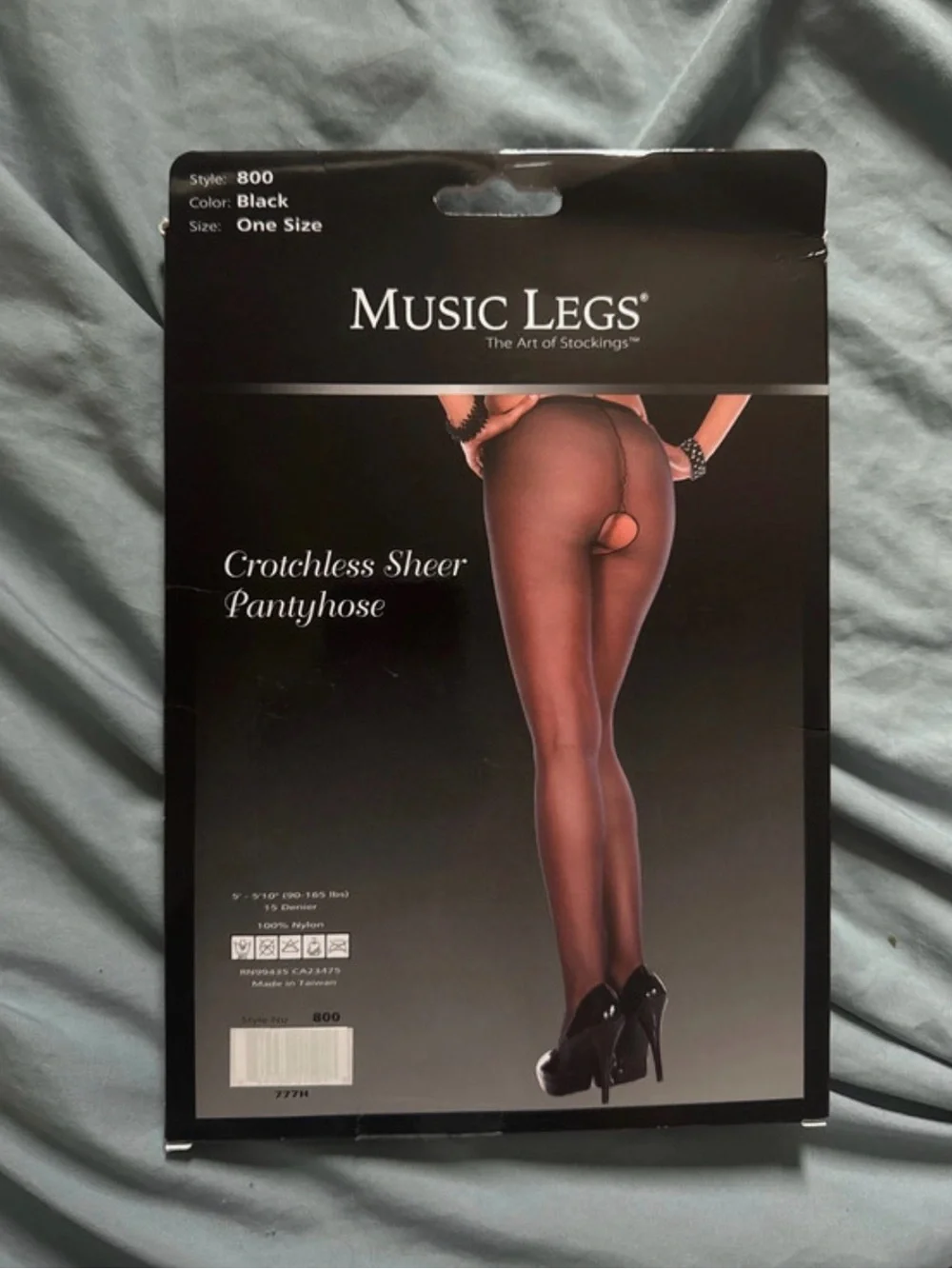 Sheer Black Open Crotch Tights - Women Accessories